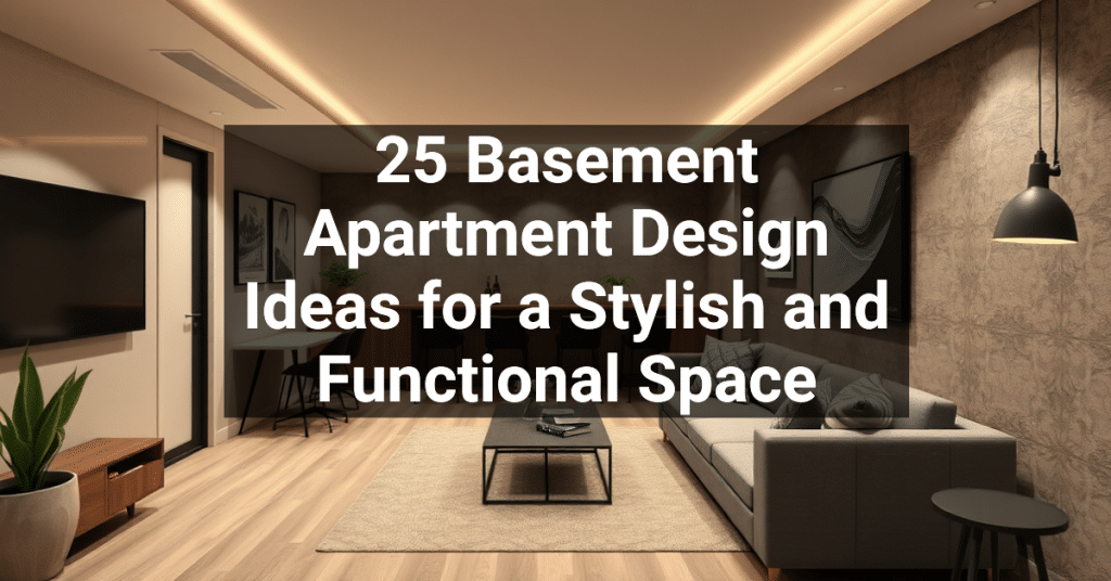 25 Basement Apartment Design Ideas for a Stylish and Functional Space