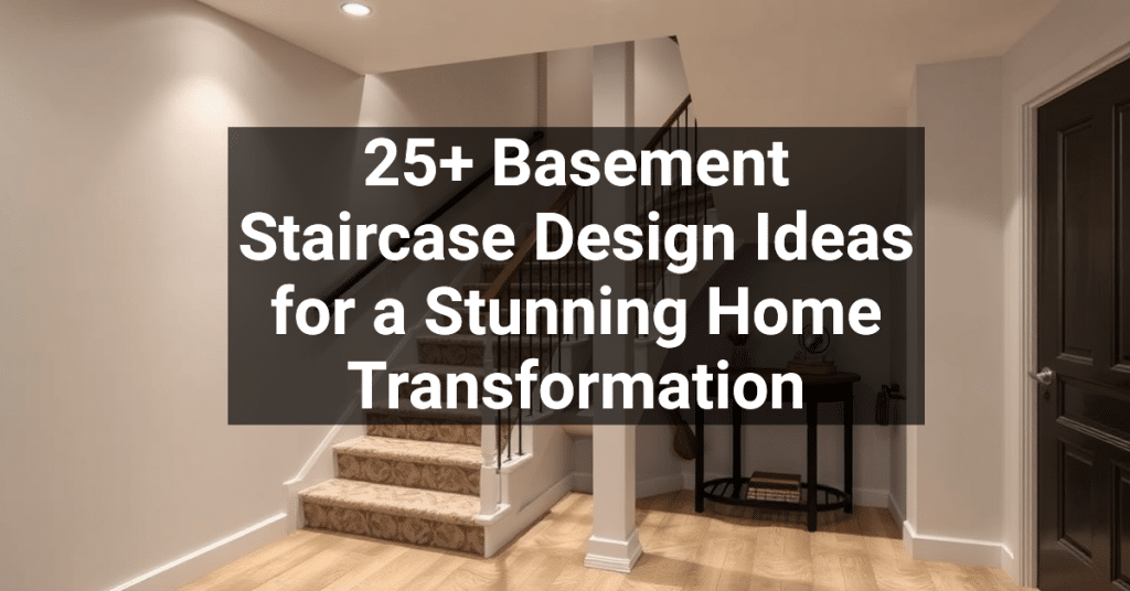 25+ Basement Staircase Design Ideas for a Stunning Home Transformation