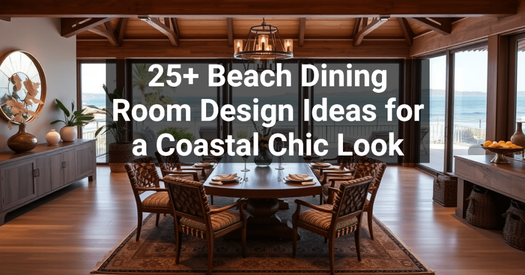 25+ Beach Dining Room Design Ideas for a Coastal Chic Look