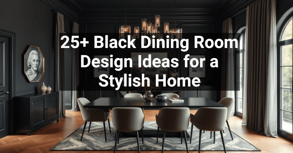 25+ Black Dining Room Design Ideas for a Stylish Home