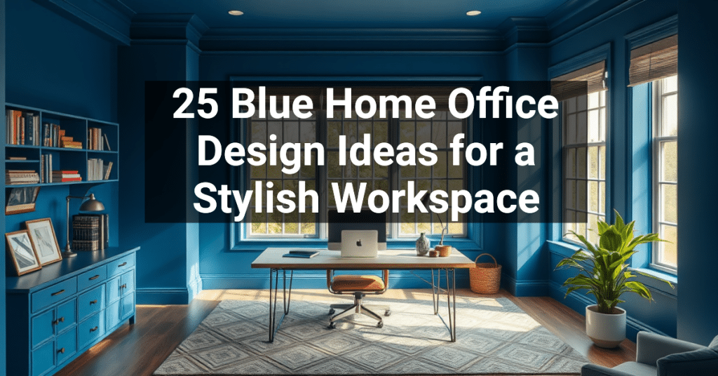 25 Blue Home Office Design Ideas for a Stylish Workspace