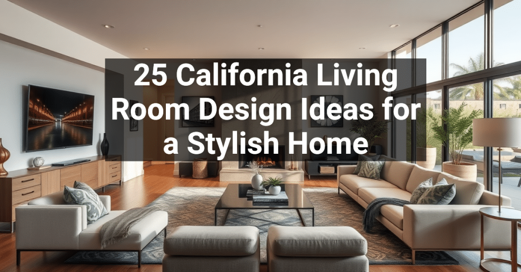 25 California Living Room Design Ideas for a Stylish Home