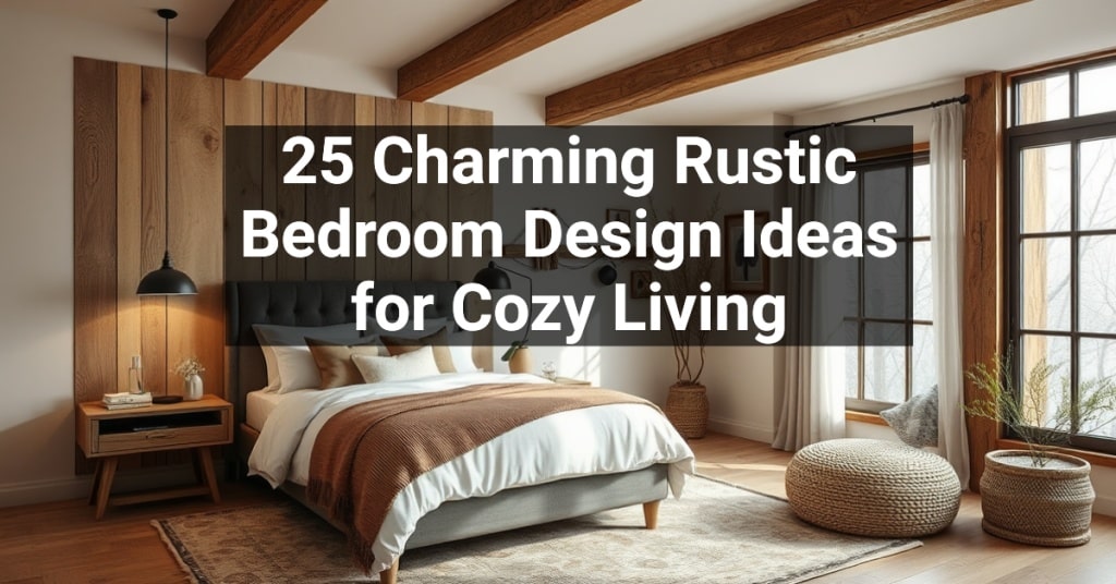 25 Charming Rustic Bedroom Design Ideas for Cozy Living