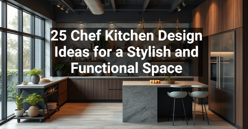 25 Chef Kitchen Design Ideas for a Stylish and Functional Space