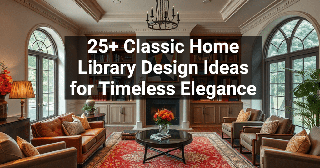 25+ Classic Home Library Design Ideas for Timeless Elegance