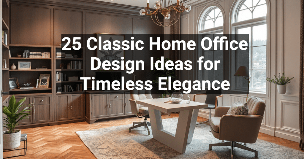 25 Classic Home Office Design Ideas for Timeless Elegance