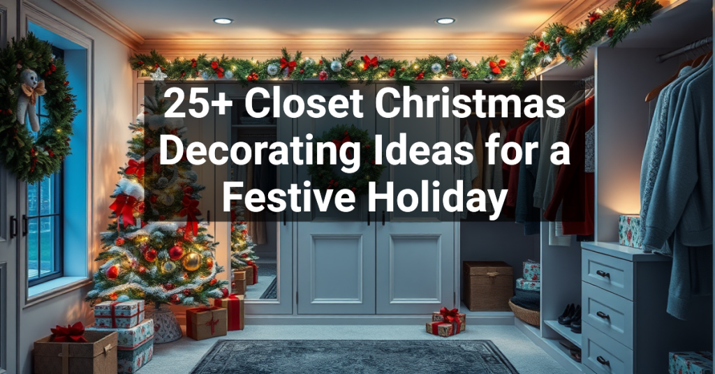 25+ Closet Christmas Decorating Ideas for a Festive Holiday