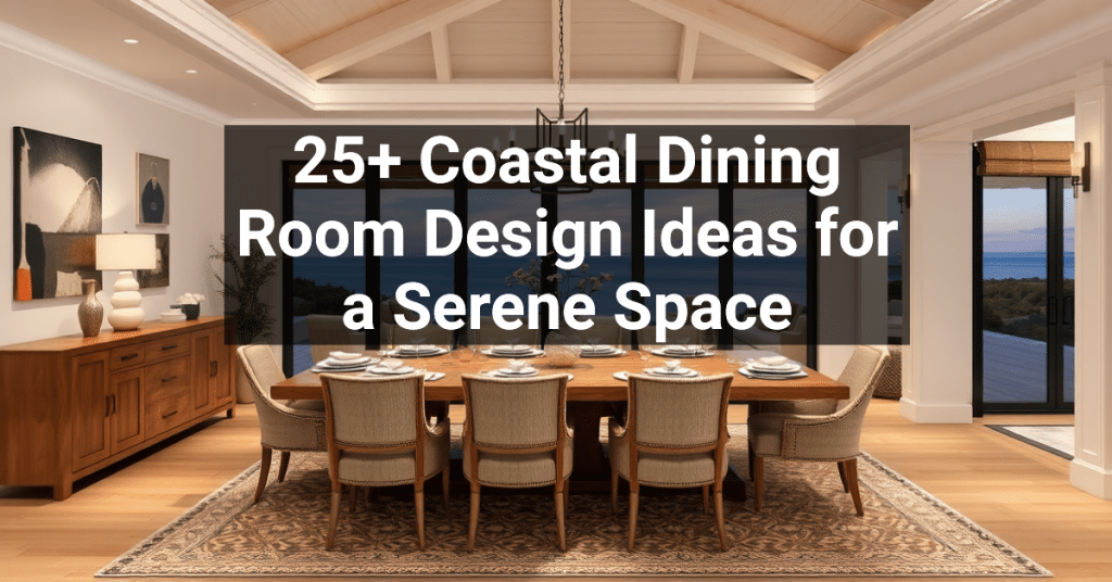 25+ Coastal Dining Room Design Ideas for a Serene Space