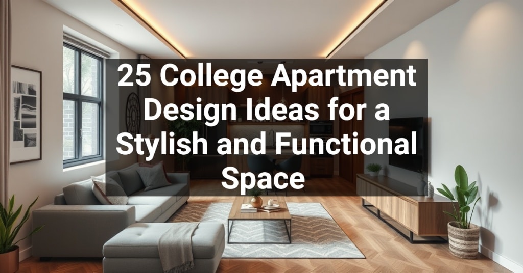 25 College Apartment Design Ideas for a Stylish and Functional Space