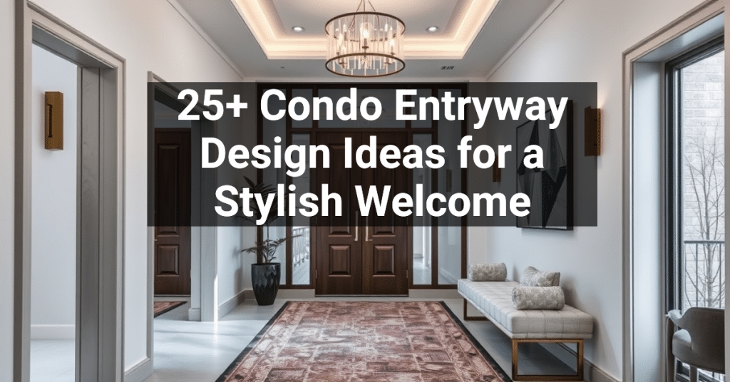 25+ Condo Entryway Design Ideas for a Stylish Welcome