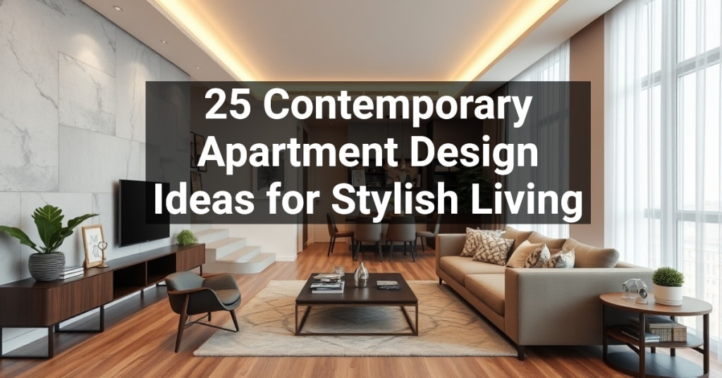 25 Contemporary Apartment Design Ideas for Stylish Living