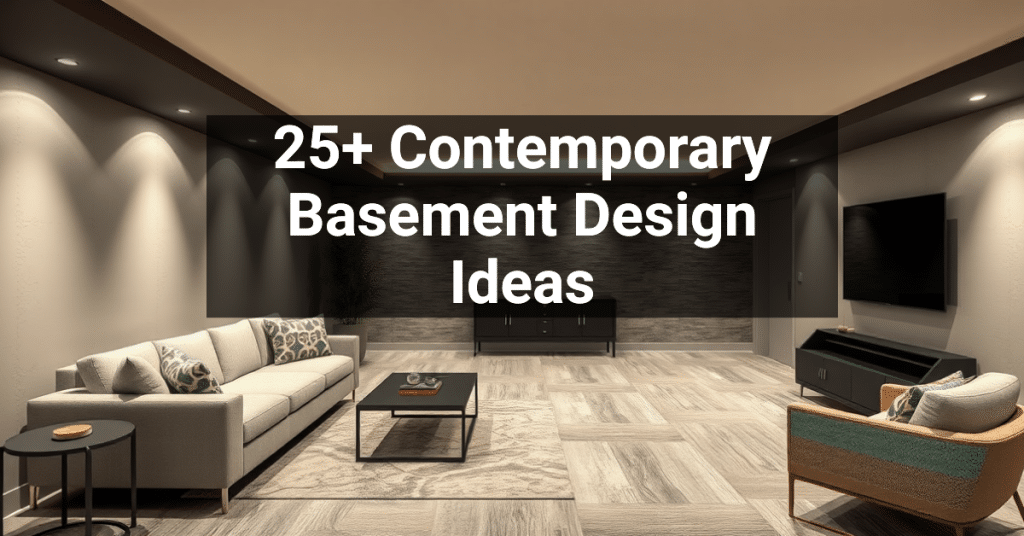 25+ Contemporary Basement Design Ideas