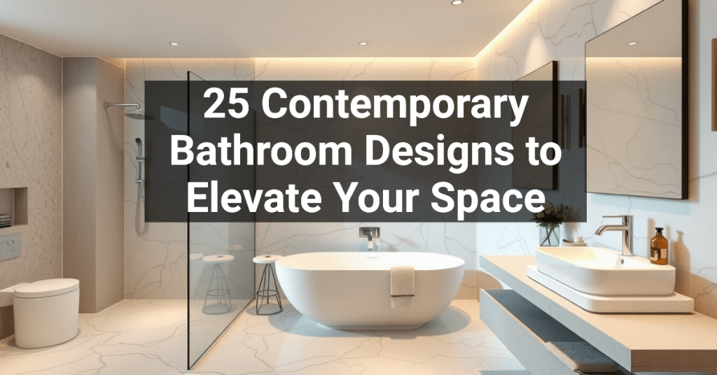 25 Contemporary Bathroom Designs to Elevate Your Space