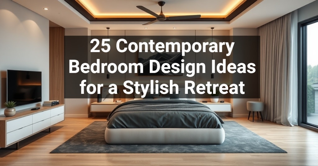 25 Contemporary Bedroom Design Ideas for a Stylish Retreat