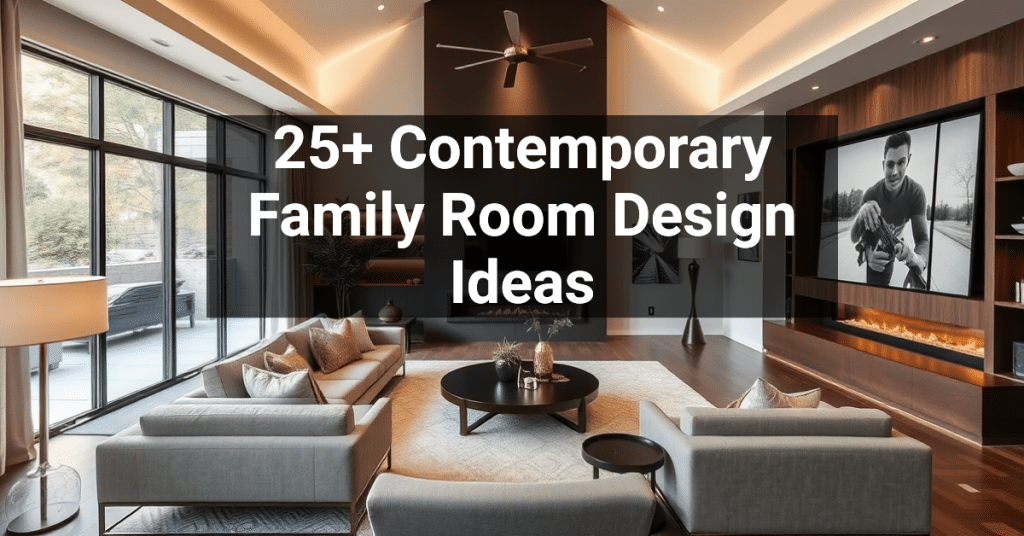 25+ Contemporary Family Room Design Ideas