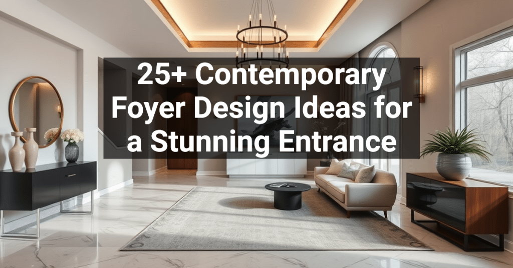 25+ Contemporary Foyer Design Ideas for a Stunning Entrance