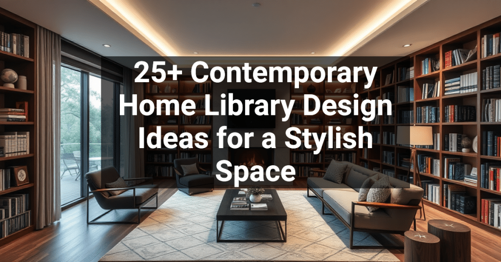 25+ Contemporary Home Library Design Ideas for a Stylish Space