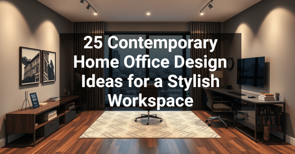 25 Contemporary Home Office Design Ideas for a Stylish Workspace