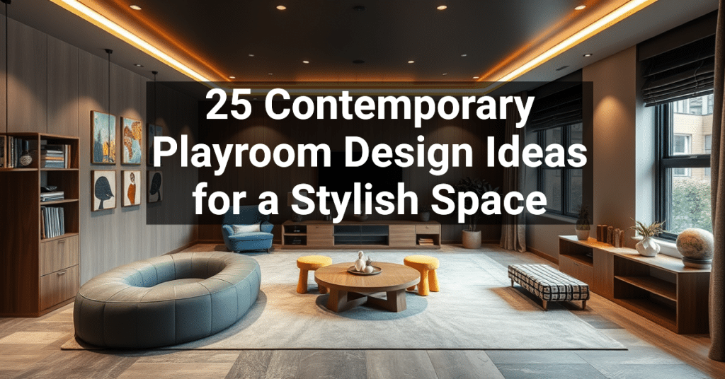 25 Contemporary Playroom Design Ideas for a Stylish Space