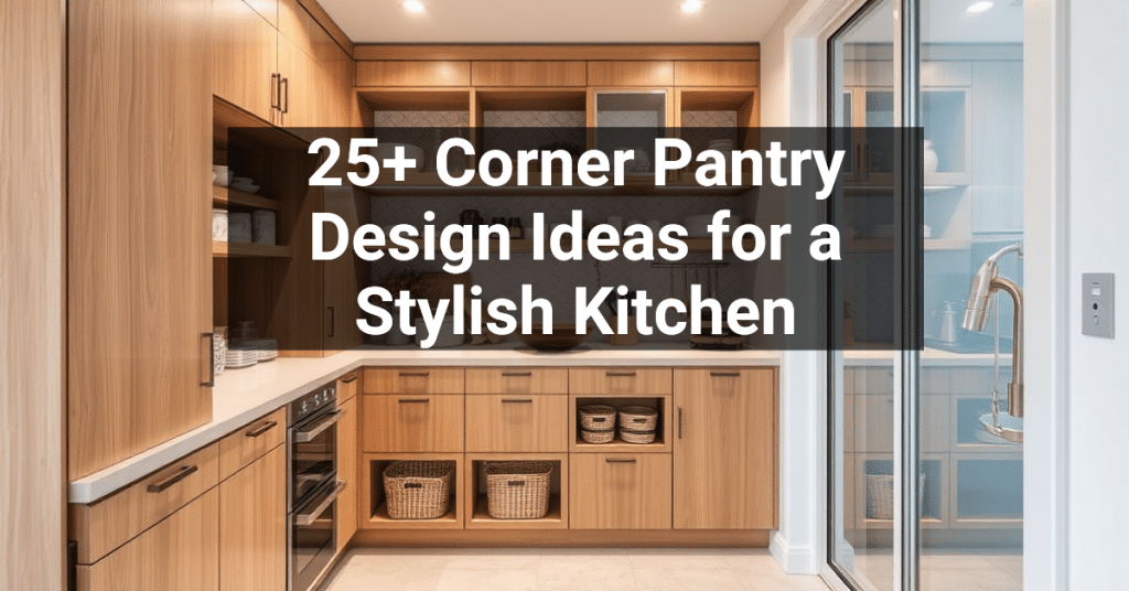 25+ Corner Pantry Design Ideas for a Stylish Kitchen