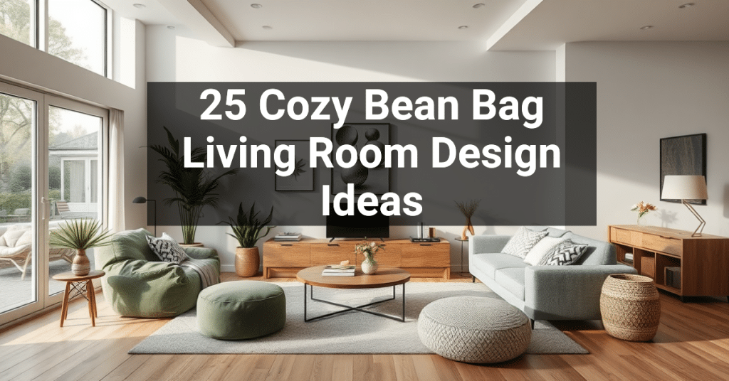 25 Cozy Bean Bag Living Room Design Ideas