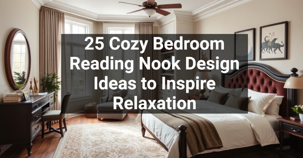 25 Cozy Bedroom Reading Nook Design Ideas to Inspire Relaxation