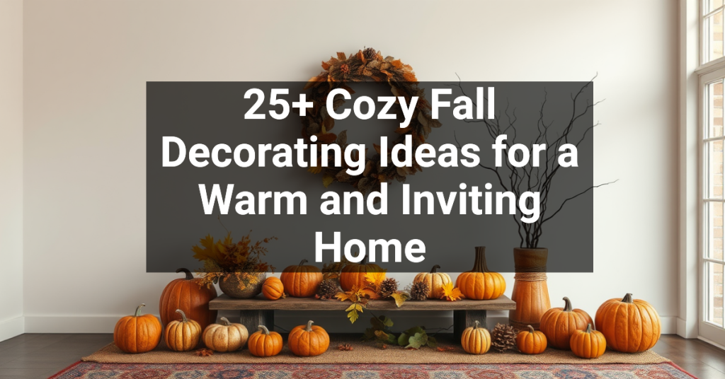 25+ Cozy Fall Decorating Ideas for a Warm and Inviting Home