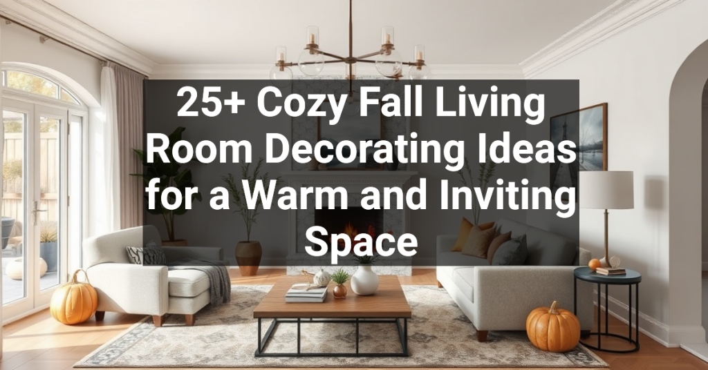 25+ Cozy Fall Living Room Decorating Ideas for a Warm and Inviting Space