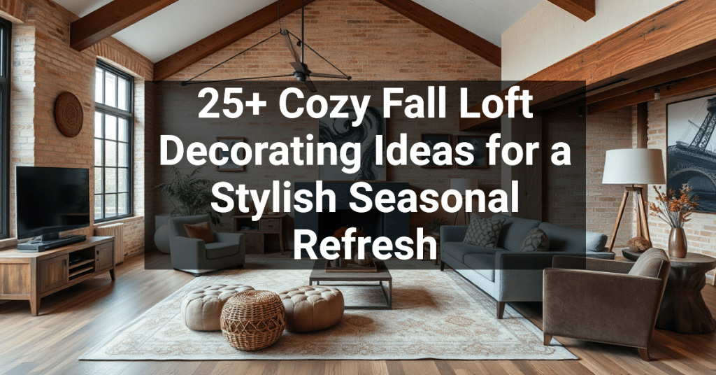 25+ Cozy Fall Loft Decorating Ideas for a Stylish Seasonal Refresh