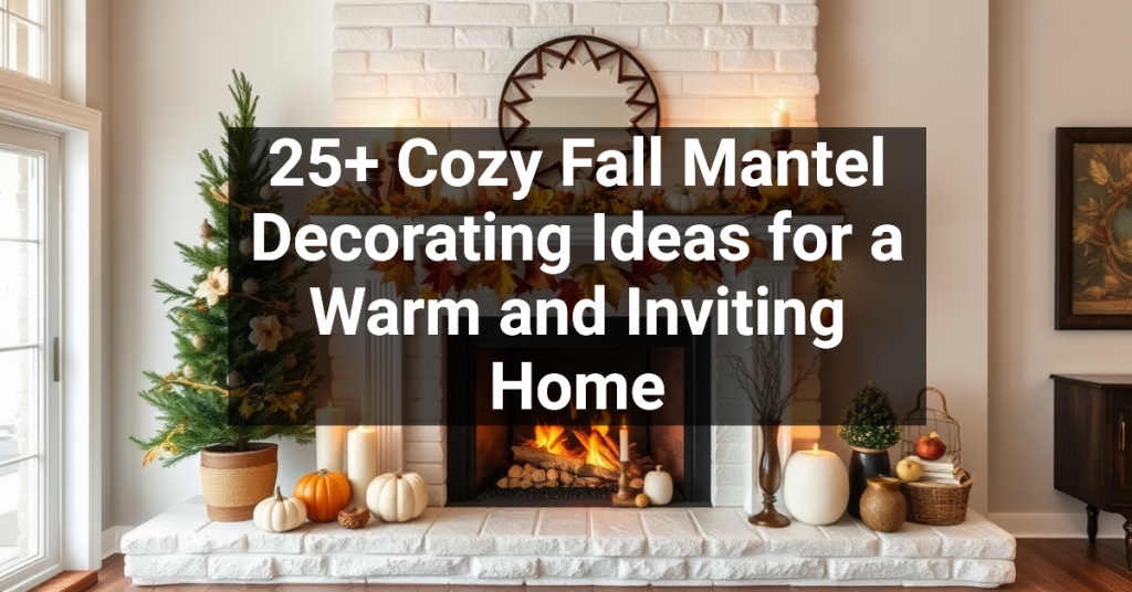 25+ Cozy Fall Mantel Decorating Ideas for a Warm and Inviting Home