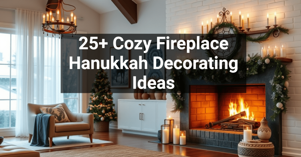 25+ Cozy Fireplace Hanukkah Decorating Ideas