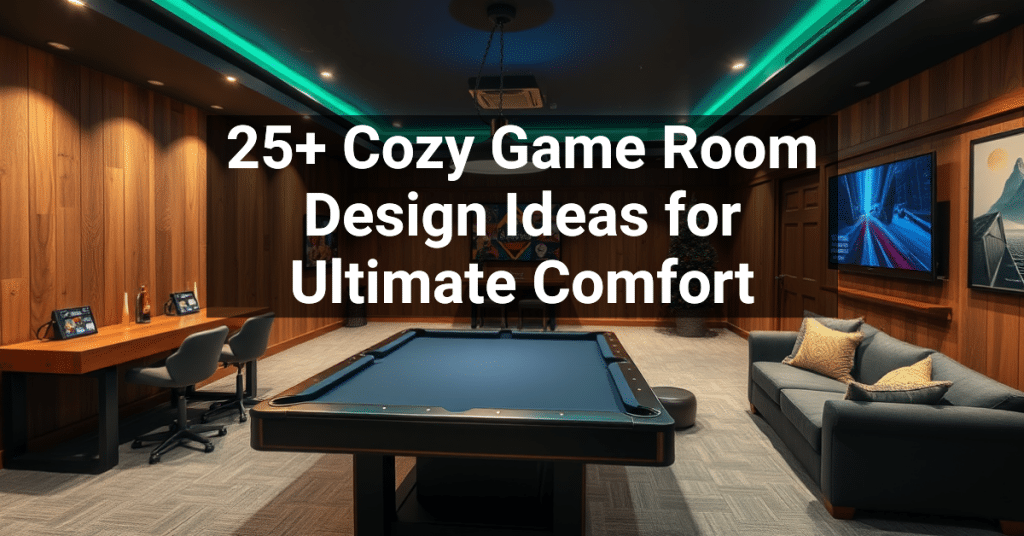 25+ Cozy Game Room Design Ideas for Ultimate Comfort