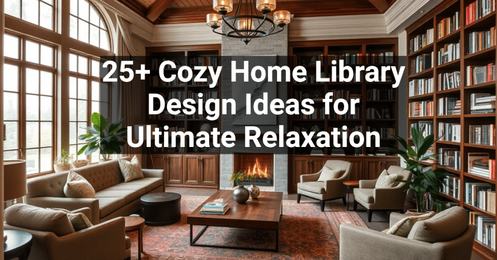 25+ Cozy Home Library Design Ideas for Ultimate Relaxation