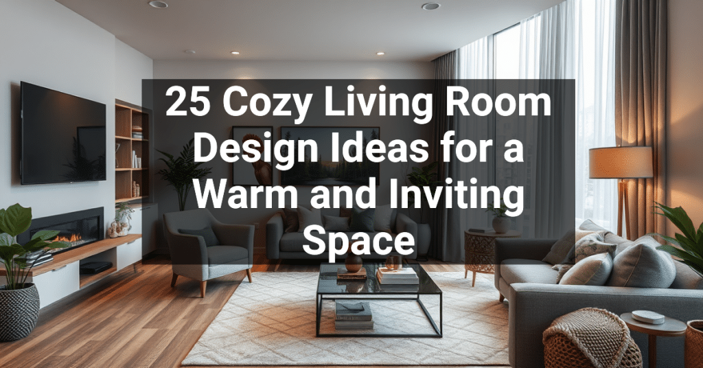 25 Cozy Living Room Design Ideas for a Warm and Inviting Space