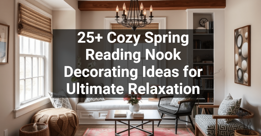 25+ Cozy Spring Reading Nook Decorating Ideas for Ultimate Relaxation