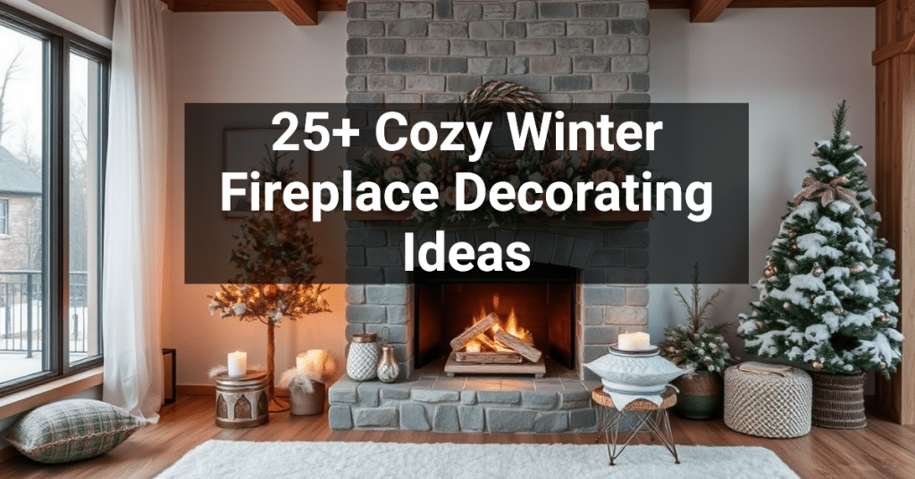 25+ Cozy Winter Fireplace Decorating Ideas