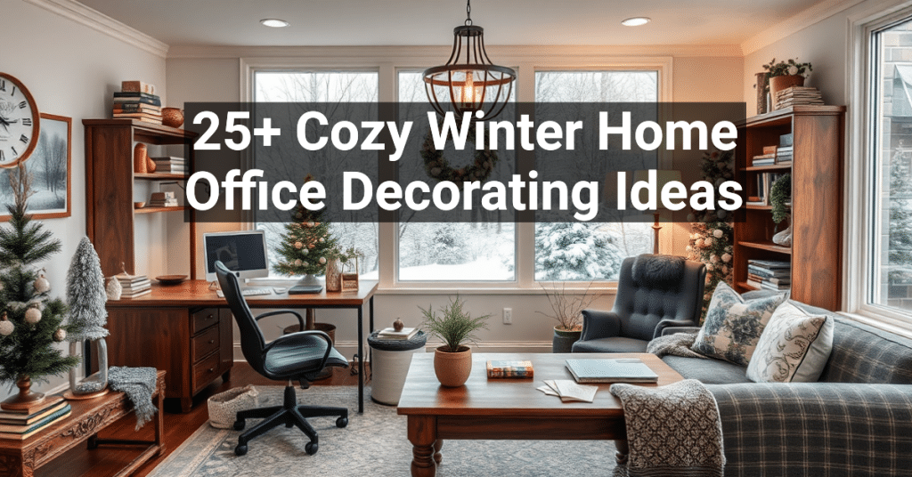 25+ Cozy Winter Home Office Decorating Ideas