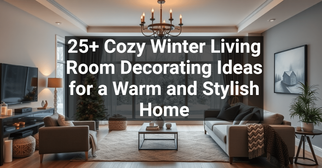 25+ Cozy Winter Living Room Decorating Ideas for a Warm and Stylish Home