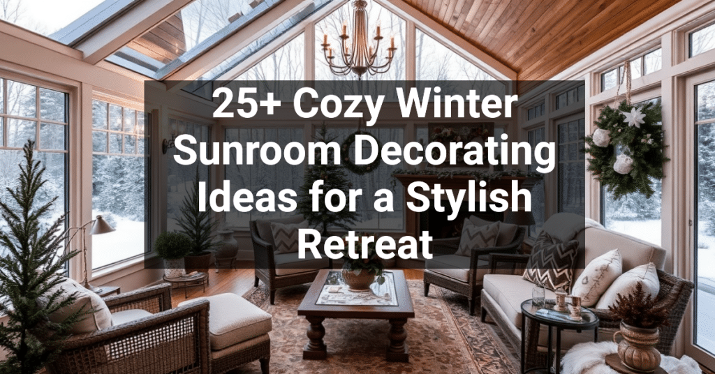 25+ Cozy Winter Sunroom Decorating Ideas for a Stylish Retreat