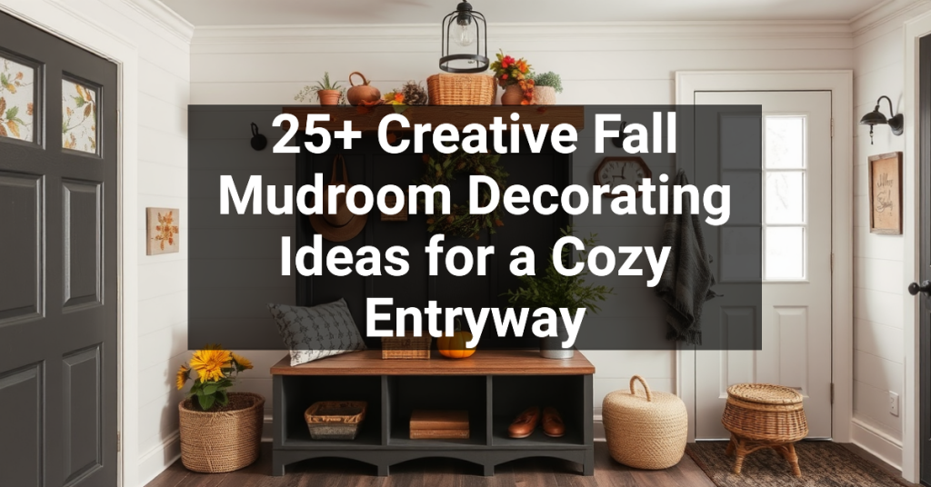 25+ Creative Fall Mudroom Decorating Ideas for a Cozy Entryway