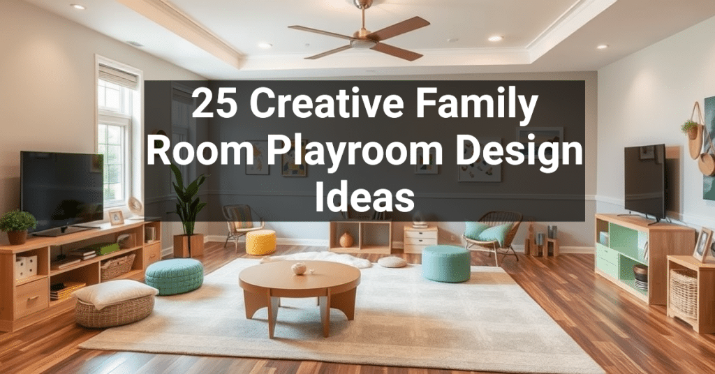 25 Creative Family Room Playroom Design Ideas