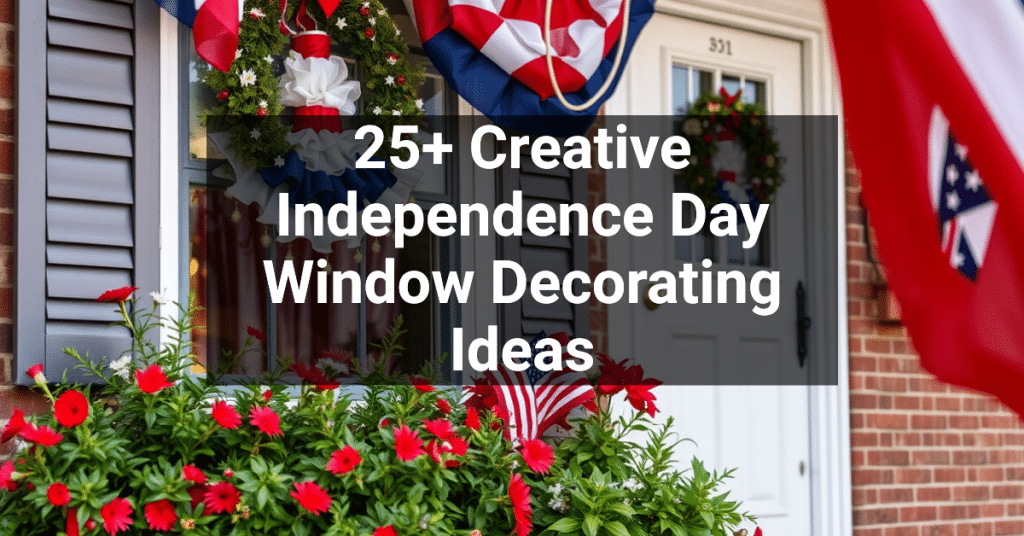 25+ Creative Independence Day Window Decorating Ideas