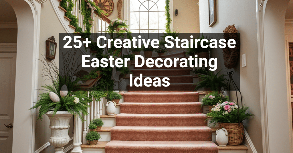 25+ Creative Staircase Easter Decorating Ideas