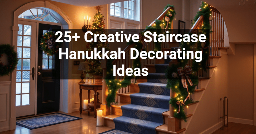 25+ Creative Staircase Hanukkah Decorating Ideas