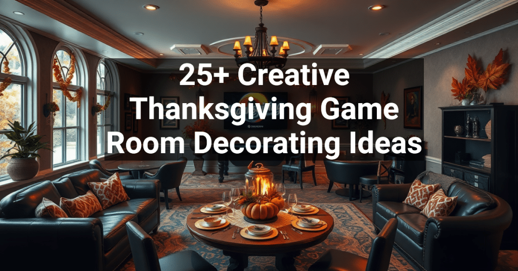 25+ Creative Thanksgiving Game Room Decorating Ideas