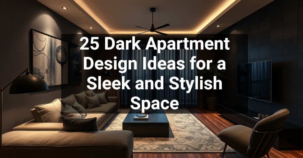 25 Dark Apartment Design Ideas for a Sleek and Stylish Space