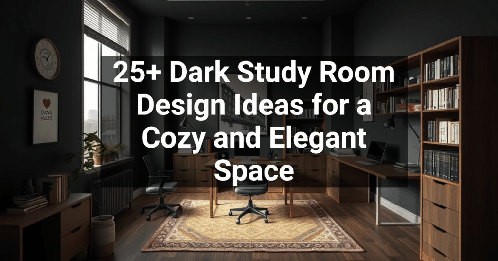 25+ Dark Study Room Design Ideas for a Cozy and Elegant Space