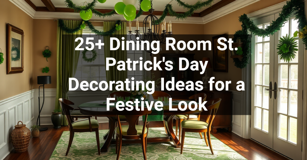 25+ Dining Room St. Patrick's Day Decorating Ideas for a Festive Look