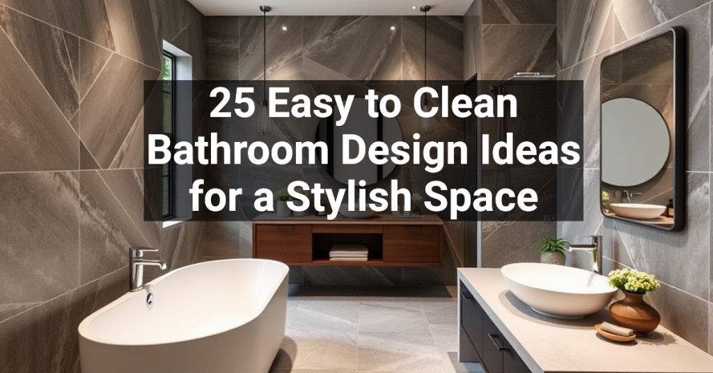 25 Easy to Clean Bathroom Design Ideas for a Stylish Space