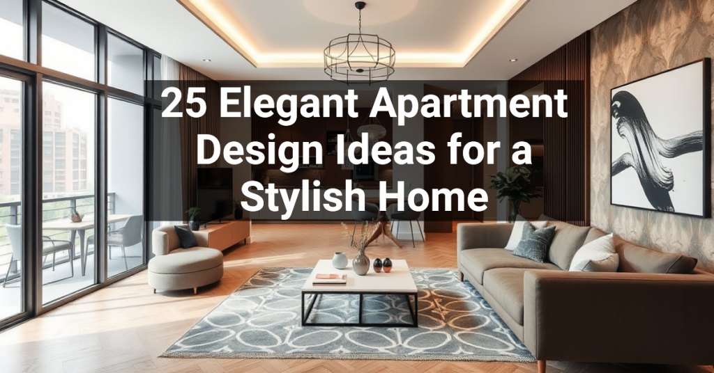 25 Elegant Apartment Design Ideas for a Stylish Home